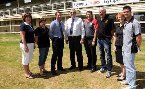 Sponsors of the ACA Masters Tour of Gympie last Sunday include (left to right) Gympie Junior Cricket’s Donna Mitchell, Karel McClintock of the Gympie Sportsman’s Association, Gympie RSL’s Roy Shipp, Gympie Regional Council mayor Ron Dyne, Chris Dawson from Wespac, Trevor Kirk from the Gympie Sportsman’s Association, Lyn Wilbraham from Gympie Regional Council and The Gympie Times’ Troy Rowlands. Sponsors of the ACA Masters Tour of Gympie last Sunday include (left to right) Gympie Junior Cricket’s Donna Mitchell, Karel McClintock of the Gympie Sportsman’s Association, Gympie RSL’s Roy Shipp, Gympie Regional Council mayor Ron Dyne, Chris Dawson from Wespac, Trevor Kirk from the Gympie Sportsman’s Association, Lyn Wilbraham from Gympie Regional Council and The Gympie Times’ Troy Rowlands.